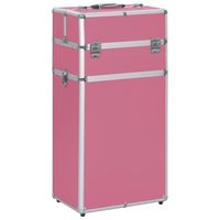 vidaXL Make-up trolley aluminium roze - thumbnail