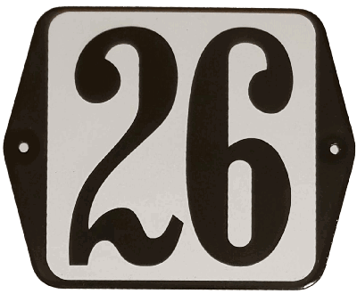 Huisnummer standaard nummer 26 - Warentuin mix