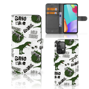 Telefoonhoesje met Pasjes voor Samsung Galaxy A52 Dinosaurus