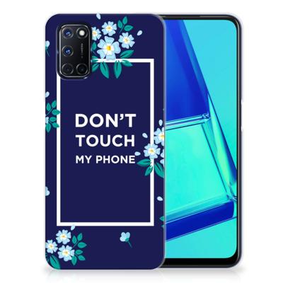 OPPO A52 | A72 Silicone-hoesje Flowers Blue DTMP OPPO A52 | A72 Silicone-hoesje Flowers Blue DTMP