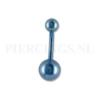 Navelpiercing geanodiseerd blauw - thumbnail