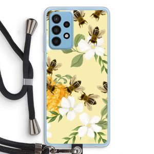 No flowers without bees: Samsung Galaxy A52 Transparant Hoesje met koord