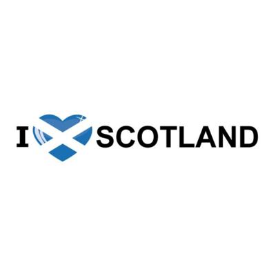Sticker - I love Scotland - 19 x 4 cm - Schotland - landenthema