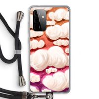 Katoen Wolken: Samsung Galaxy A72 5G Transparant Hoesje met koord
