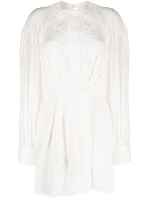 IRO robe courte à détails en dentelle - Blanc