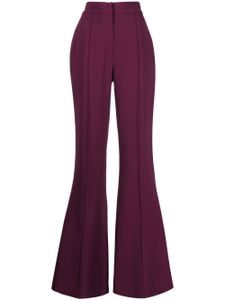 Elie Saab pantalon en crêpe à coupe évasée - Violet