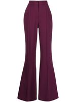 Elie Saab pantalon en crêpe à coupe évasée - Violet - thumbnail