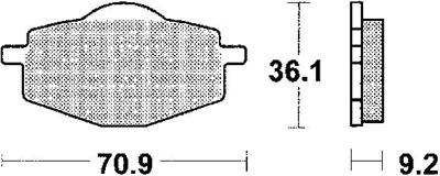 TRW Brake pad mcb 539 organic standard