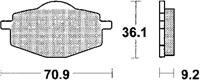 TRW Brake pad mcb 539 si sintered metal