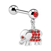 Jeweled Barbell with Charm Chirurgisch staal 316L / Belegde messing Barbells