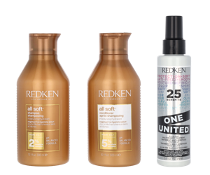 Redken All Soft Trio Set 750 ml Haarverzorging Shampoo Dames