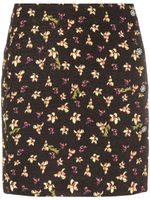 ROTATE BIRGER CHRISTENSEN minijupe crayon à fleurs en jacquard - Noir