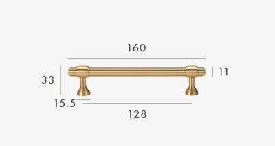 NurlinLux Massief Messing Franse T-Bar Handgrepen