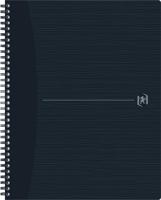 Oxford Origin spiraalschrift, ft A4+, 140 bladzijden, geruit 5 mm, zwart