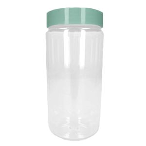 Voorraadpot/bewaarpot - 550 ml - kunststof - mint groen - B7 x H16 cm