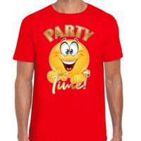 Foute party t-shirt voor heren - Emoji Party - rood - carnaval/themafeest