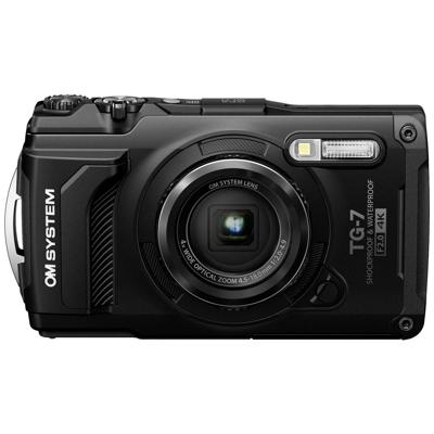 OM System TG-7 black Digitale camera 12 Mpix Zoom optisch: 4 x Zwart Schokbestendig, Waterdicht, 4K video