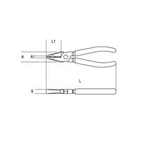 Beta 1150BM 220 Combinatietangen hoog verchroomd twee componenten handgreep - 011500152 011500152 - thumbnail