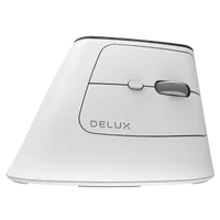 Wireless Ergonomic Mouse Delux MV6 DB BT+2.4G (white) - thumbnail