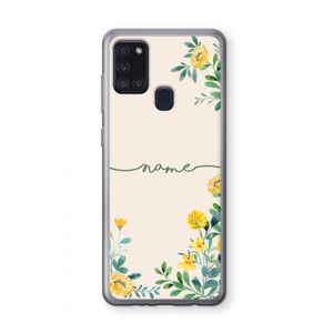 Gele bloemen: Samsung Galaxy A21s Transparant Hoesje
