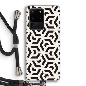 Crazy pattern: Samsung Galaxy S20 Ultra Transparant Hoesje met koord