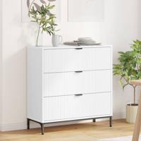 Dressoir met lade Wit 79.5 x 33 x 82 cm Bewerkt hout