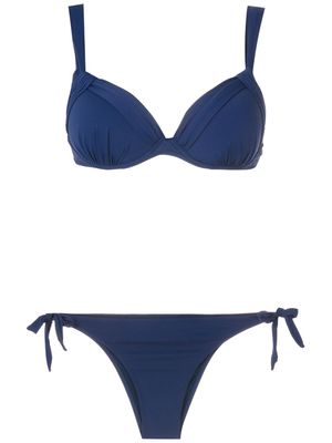 Amir Slama bikini à fermetures à nouer - Bleu