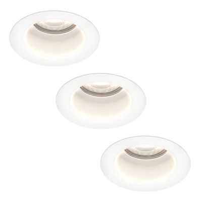 HOFTRONIC™ 3x Mari LED inbouwspot verzonken - 5 Watt - Daglicht wit 6000K - Verwisselbare GU10 - Dimbaar - voor binnen en buiten - Wit