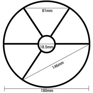 Rubberen ring 6-wegkraan Midas Ø180mm