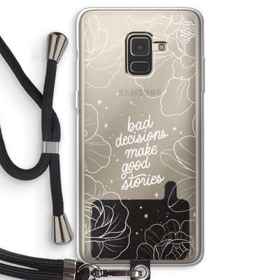 Good stories: Samsung Galaxy A8 (2018) Transparant Hoesje met koord