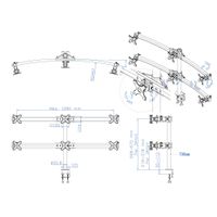 Neomounts FPMA-D700D6 Clamp Zwart flat panel bureau steun - thumbnail