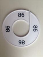 Maatring 9cm wit/zwart 86