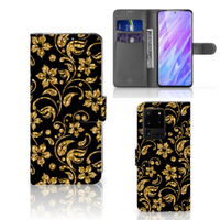 Samsung Galaxy S20 Ultra Hoesje Gouden Bloemen - thumbnail