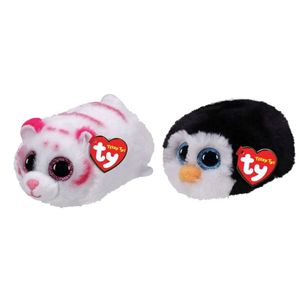 Ty - Knuffel - Teeny Ty's - Tabor Tiger & Waddles Penguin