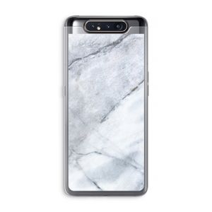 Witte marmer: Samsung Galaxy A80 Transparant Hoesje