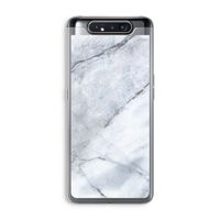 Witte marmer: Samsung Galaxy A80 Transparant Hoesje