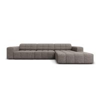 Cosmopolitan Design Chicago Hoekbank met Chaise Longue Rechts - Chenille - Grijs