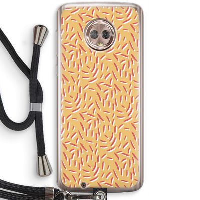 Camouflage: Motorola Moto G6 Transparant Hoesje met koord