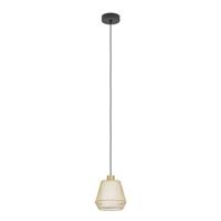 EGLO Ciudadela Hanglamp - E27 - Ø 18 cm - Zwart|Goud|Wit - Textiel