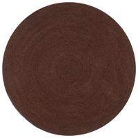 VidaXL Vloerkleed handgemaakt rond 120 cm jute bruin