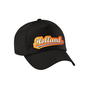 Holland fan pet / cap zwart voor volwassenen - EK / WK - Nederland supporter