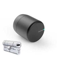 Tedee zwart met M&C Condor - smart lock met SKG3 cilinder en verhoogd profiel cilinderslot SKG3 - anti-kerntrek & boorbeveiliging