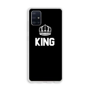 King zwart: Galaxy A51 4G Transparant Hoesje