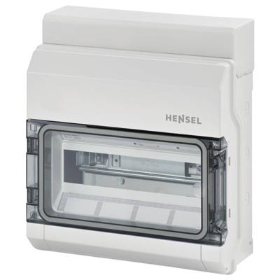 Hensel 6100000 KV 9112 Kleine verdeelkast Opbouw (op muur) Aantal groepen: 12 Aantal rijen: 1 Inhoud: 1 stuk(s)
