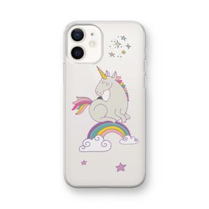 Regenboog eenhoorn: iPhone 12 mini Transparant Hoesje