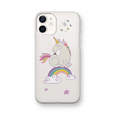 Regenboog eenhoorn: iPhone 12 mini Transparant Hoesje