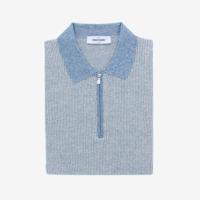 Pull Polo Blauw Rits - thumbnail