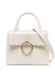 Claudie Pierlot mini Anouck grained leather handbag - Blanc