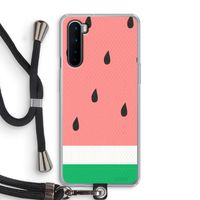 Watermeloen: OnePlus Nord Transparant Hoesje met koord