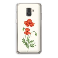 Red poppy: Samsung Galaxy A8 (2018) Transparant Hoesje